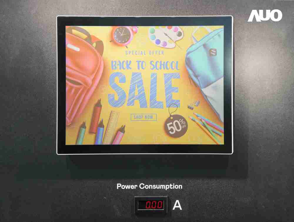 银河集团展示胆固醇液晶超低耗能户外全彩显示器，，ChLC（胆固醇液晶）以双稳态技术使静态显示零功耗，，具省电、、高彩度、、、环保的特性，，，，还整合软硬件系统解决方案，，，可透过单一云端平台管理